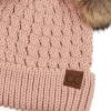 imageCC Hatsandscarf Exclusives Cable Knit Double Pom Winter Beanie HAT2055HAT23Rosenatural Pom