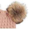 imageCC Hatsandscarf Exclusives Cable Knit Double Pom Winter Beanie HAT2055HAT23Rosenatural Pom