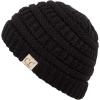 imageCC Hatsandscarf Kids Beanie Ages 25 Warm Chunky Thick Stretchy Knit Slouch Beanie Skull Hats YJ847KIDSBlack