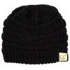 imageCC Hatsandscarf Kids Beanie Ages 25 Warm Chunky Thick Stretchy Knit Slouch Beanie Skull Hats YJ847KIDSBlack