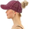 imageCC Kids 25 Ponytail Messy Buns Ponycaps Baseball Visor Cap HatBerry