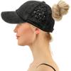 imageCC Kids 25 Ponytail Messy Buns Ponycaps Baseball Visor Cap HatBlack