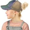 imageCC Kids 25 Ponytail Messy Buns Ponycaps Baseball Visor Cap HatCriss Cross Ombre Glitter Purple Multi