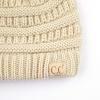 imageCC Kids Beanie Ages 25 Warm Chunky Stretchy Knit Slouch Beanie Skull Kids Hat with PomBeige