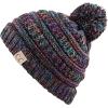 imageCC Kids Beanie Ages 25 Warm Chunky Stretchy Knit Slouch Beanie Skull Kids Hat with PomBlackmulti Mix