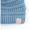 imageCC Kids Beanie Ages 25 Warm Chunky Stretchy Knit Slouch Beanie Skull Kids Hat with PomDenim