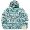 imageCC Kids Beanie Ages 25 Warm Chunky Stretchy Knit Slouch Beanie Skull Kids Hat with PomGreen Mix