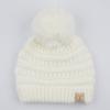 imageCC Kids Beanie Ages 25 Warm Chunky Stretchy Knit Slouch Beanie Skull Kids Hat with PomIvory