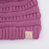 imageCC Kids Beanie Ages 25 Warm Chunky Stretchy Knit Slouch Beanie Skull Kids Hat with PomNew Lavender