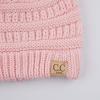 imageCC Kids Beanie Ages 25 Warm Chunky Stretchy Knit Slouch Beanie Skull Kids Hat with PomPale Pink