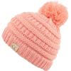 imageCC Kids Beanie Ages 25 Warm Chunky Stretchy Knit Slouch Beanie Skull Kids Hat with PomPeach
