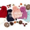 imageCC Kids Beanie Ages 25 Warm Chunky Stretchy Knit Slouch Beanie Skull Kids Hat with PomPurple