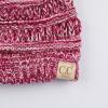 imageCC Kids Beanie Ages 25 Warm Chunky Stretchy Knit Slouch Beanie Skull Kids Hat with PomPurple Mix