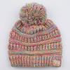 imageCC Kids Beanie Ages 25 Warm Chunky Stretchy Knit Slouch Beanie Skull Kids Hat with PomRainbow Mix