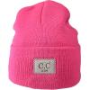 imageCC Kids Childrens Winter Knit Plain Cuff Skull Cap Beanie HatCandy Pink