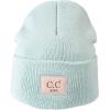 imageCC Kids Childrens Winter Knit Plain Cuff Skull Cap Beanie HatMint