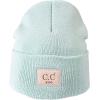 imageCC Kids Childrens Winter Knit Plain Cuff Skull Cap Beanie HatMint