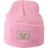 imageCC Kids Childrens Winter Knit Plain Cuff Skull Cap Beanie HatPale Pink