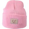 imageCC Kids Childrens Winter Knit Plain Cuff Skull Cap Beanie HatPale Pink