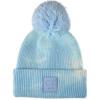 imageCC Kids Childrens Winter Thick Knit Tie Dye Pom Cuff BeanieBaby BlueWhite