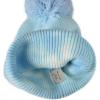imageCC Kids Childrens Winter Thick Knit Tie Dye Pom Cuff BeanieBaby BlueWhite