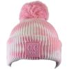 imageCC Kids Childrens Winter Thick Knit Tie Dye Pom Cuff BeanieBaby PinkWhite