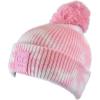 imageCC Kids Childrens Winter Thick Knit Tie Dye Pom Cuff BeanieBaby PinkWhite