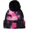 imageCC Kids Childrens Winter Thick Knit Tie Dye Pom Cuff BeanieBlackHot Pink