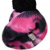 imageCC Kids Childrens Winter Thick Knit Tie Dye Pom Cuff BeanieBlackHot Pink