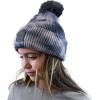 imageCC Kids Childrens Winter Thick Knit Tie Dye Pom Cuff BeanieDark GrayLight Gray