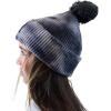 imageCC Kids Childrens Winter Thick Knit Tie Dye Pom Cuff BeanieDark GrayLight Gray