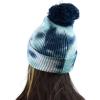 imageCC Kids Childrens Winter Thick Knit Tie Dye Pom Cuff BeanieDeep TealSeagreen