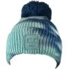 imageCC Kids Childrens Winter Thick Knit Tie Dye Pom Cuff BeanieDeep TealSeagreen