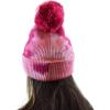 imageCC Kids Childrens Winter Thick Knit Tie Dye Pom Cuff BeanieFuchsiaPink