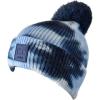 imageCC Kids Childrens Winter Thick Knit Tie Dye Pom Cuff BeanieNavyPale Blue