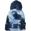 imageCC Kids Childrens Winter Thick Knit Tie Dye Pom Cuff BeanieNavyPale Blue
