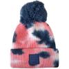 imageCC Kids Childrens Winter Thick Knit Tie Dye Pom Cuff BeanieNavyPink