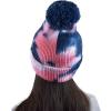 imageCC Kids Childrens Winter Thick Knit Tie Dye Pom Cuff BeanieNavyPink