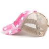 imageCC Kids CrissCross Elastic Band Distressed Star Print Pony Cap for Kids KIDSBT933Hot Pink
