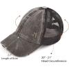 imageCC Kids CrissCross Elastic Band Ponytail Caps Messy Buns Trucker Plain Baseball Cap KIDSBT780Black