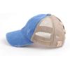 imageCC Kids CrissCross Elastic Band Ponytail Caps Messy Buns Trucker Plain Baseball Cap KIDSBT780Blue Moon