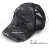 imageCC Kids CrissCross Elastic Band Ponytail Caps Messy Buns Trucker Plain Baseball Cap KIDSBT780Camoblack