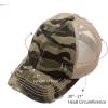 imageCC Kids CrissCross Elastic Band Ponytail Caps Messy Buns Trucker Plain Baseball Cap KIDSBT780Camoolive