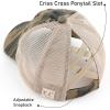 imageCC Kids CrissCross Elastic Band Ponytail Caps Messy Buns Trucker Plain Baseball Cap KIDSBT780Camoolive