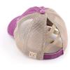 imageCC Kids CrissCross Elastic Band Ponytail Caps Messy Buns Trucker Plain Baseball Cap KIDSBT780Grape