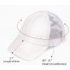 imageCC Kids CrissCross Elastic Band Ponytail Caps Messy Buns Trucker Plain Baseball Cap KIDSBT780White