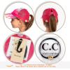 imageCC Kids CrissCross Elastic Band Ponytail Caps Messy Buns Trucker Plain Baseball Cap KIDSBT791Grey