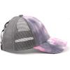 imageCC Kids CrissCross Elastic Band Ponytail Caps Messy Buns Trucker Plain Baseball Cap KIDSBT791Grey