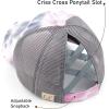 imageCC Kids CrissCross Elastic Band Ponytail Caps Messy Buns Trucker Plain Baseball Cap KIDSBT791Grey