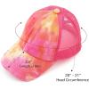 imageCC Kids CrissCross Elastic Band Ponytail Caps Messy Buns Trucker Plain Baseball Cap KIDSBT791Orange